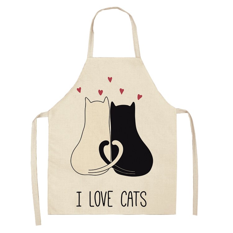 Cat Print Kitchen Apron