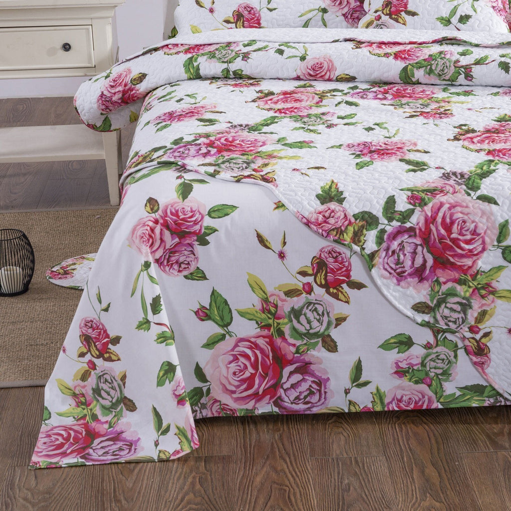 DaDa Bedding Romantic Roses Bed-in-a-Bag Set – Pink