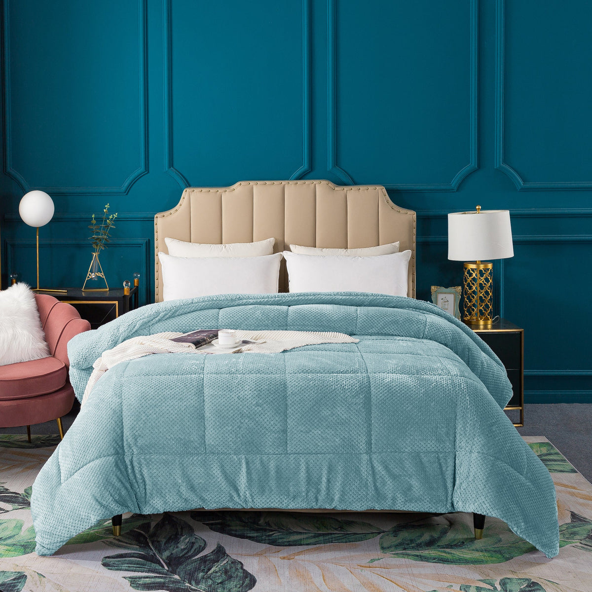 Kasentex Reversible Plush Sherpa Comforter