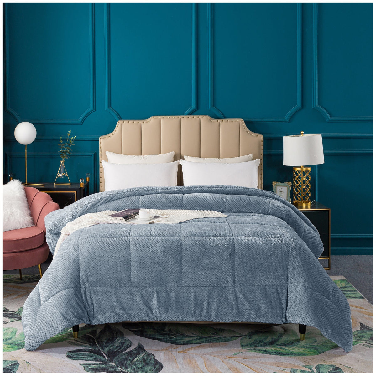 Kasentex Reversible Plush Sherpa Comforter