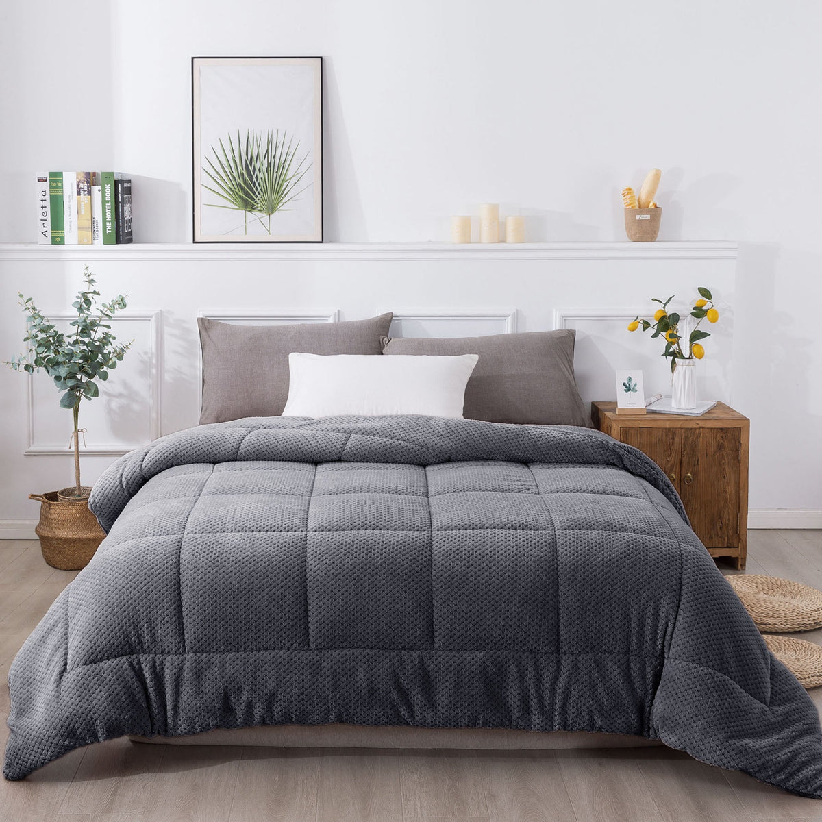 Kasentex Reversible Plush Sherpa Comforter