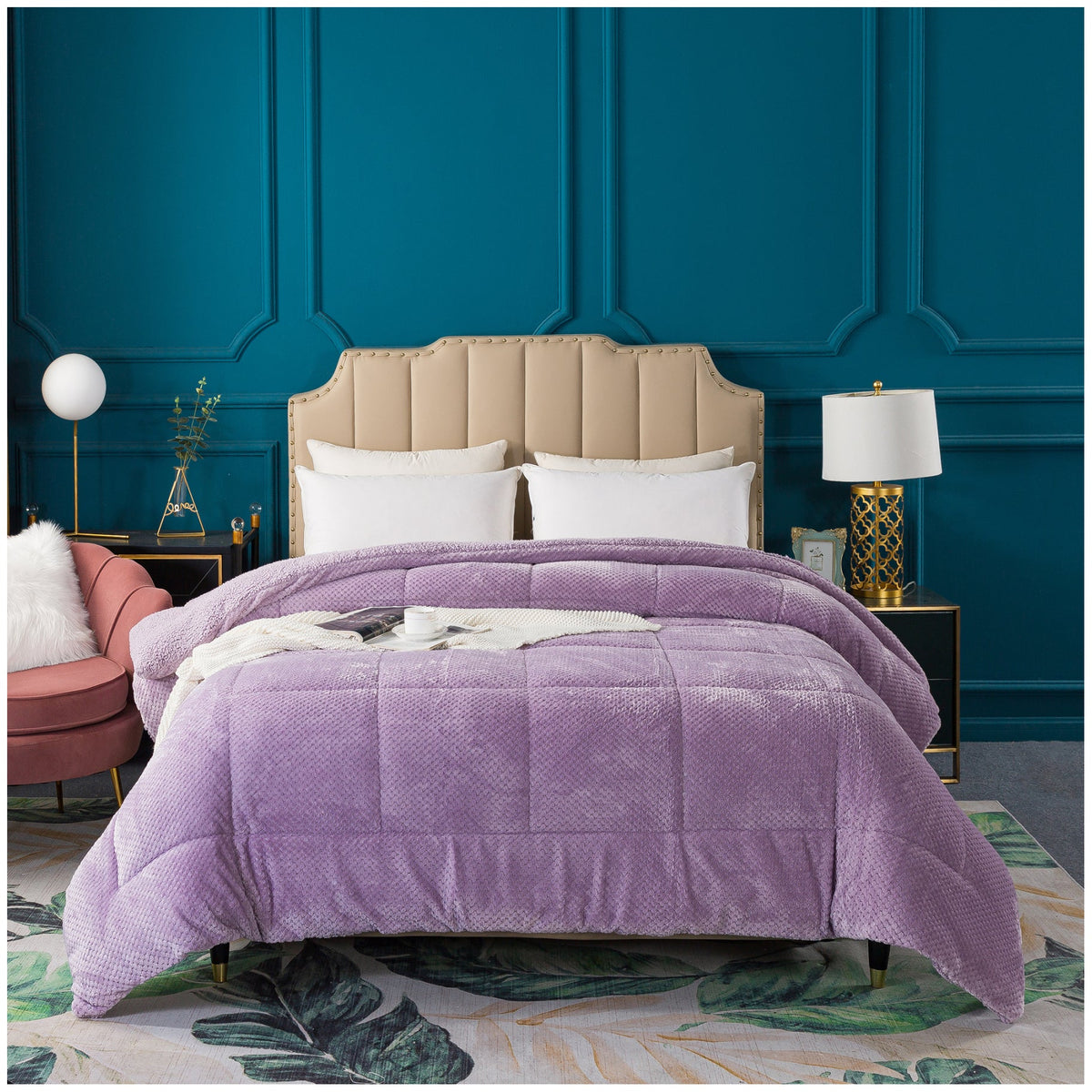 Kasentex Reversible Plush Sherpa Comforter