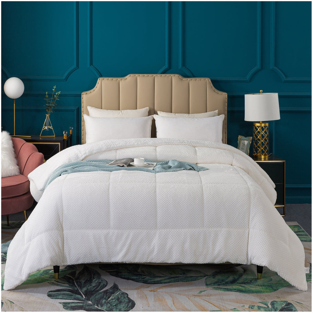 Kasentex Reversible Plush Sherpa Comforter