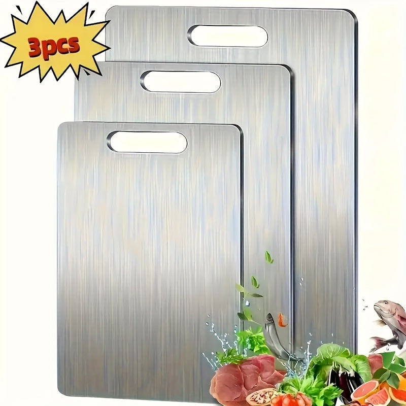 Stainless Steel Cutting Boards – Set of 3