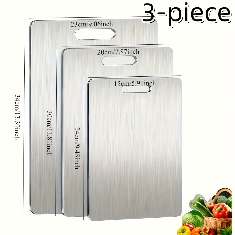 Stainless Steel Cutting Boards – Set of 3