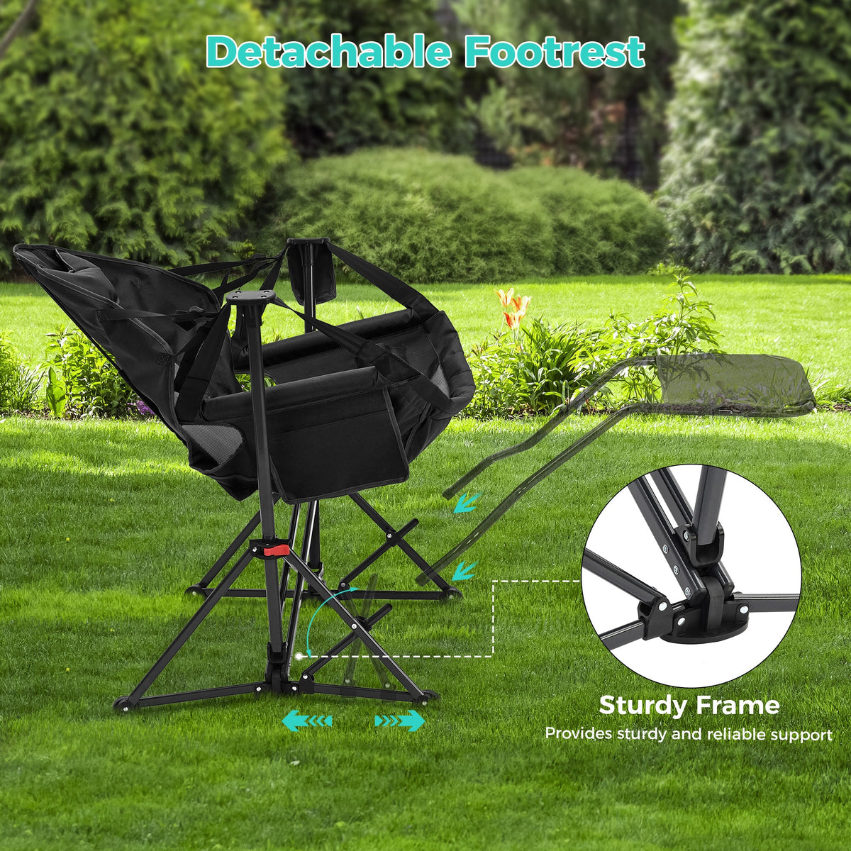 Ainfox Hammock Camping Chair with Footrest