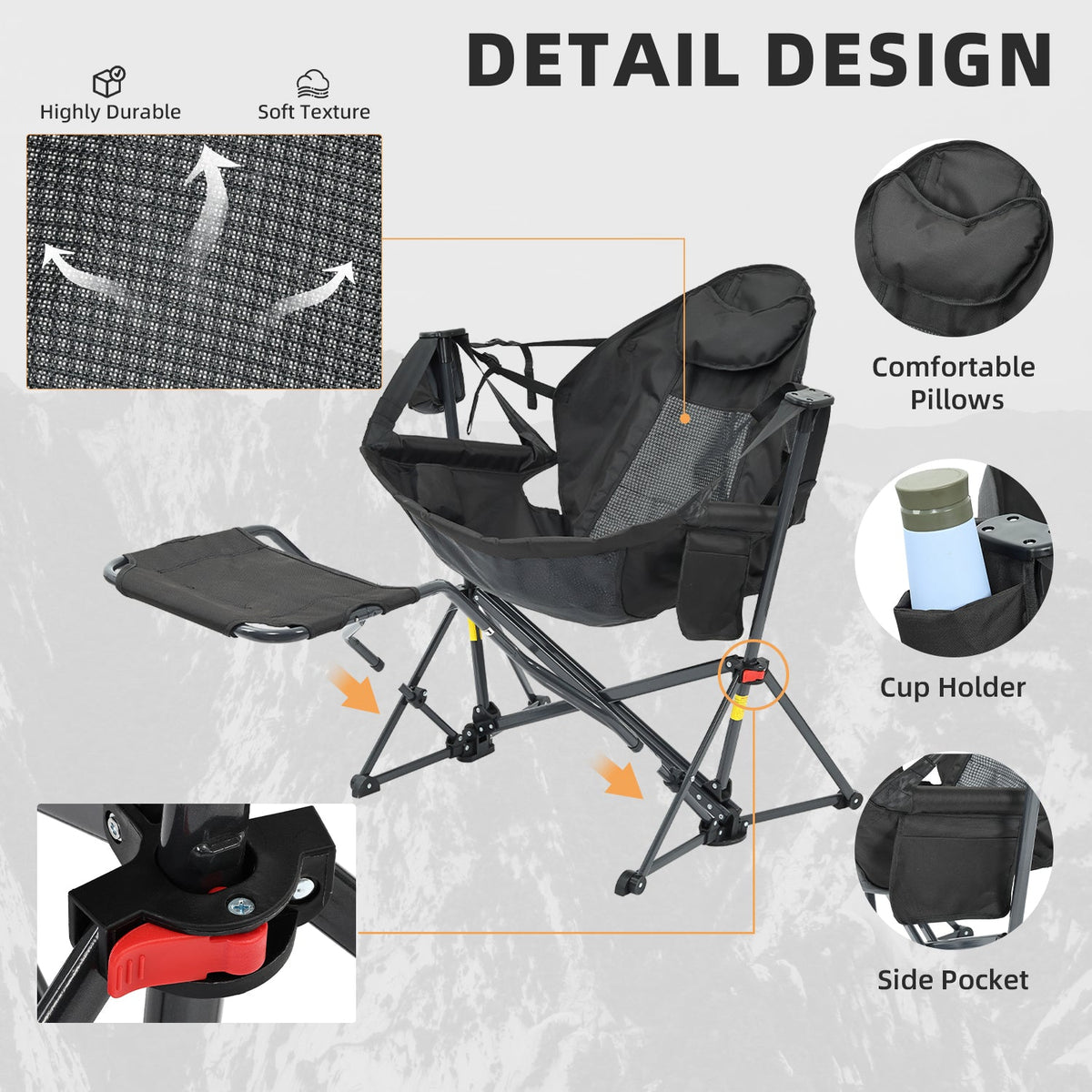 Ainfox Hammock Camping Chair with Footrest