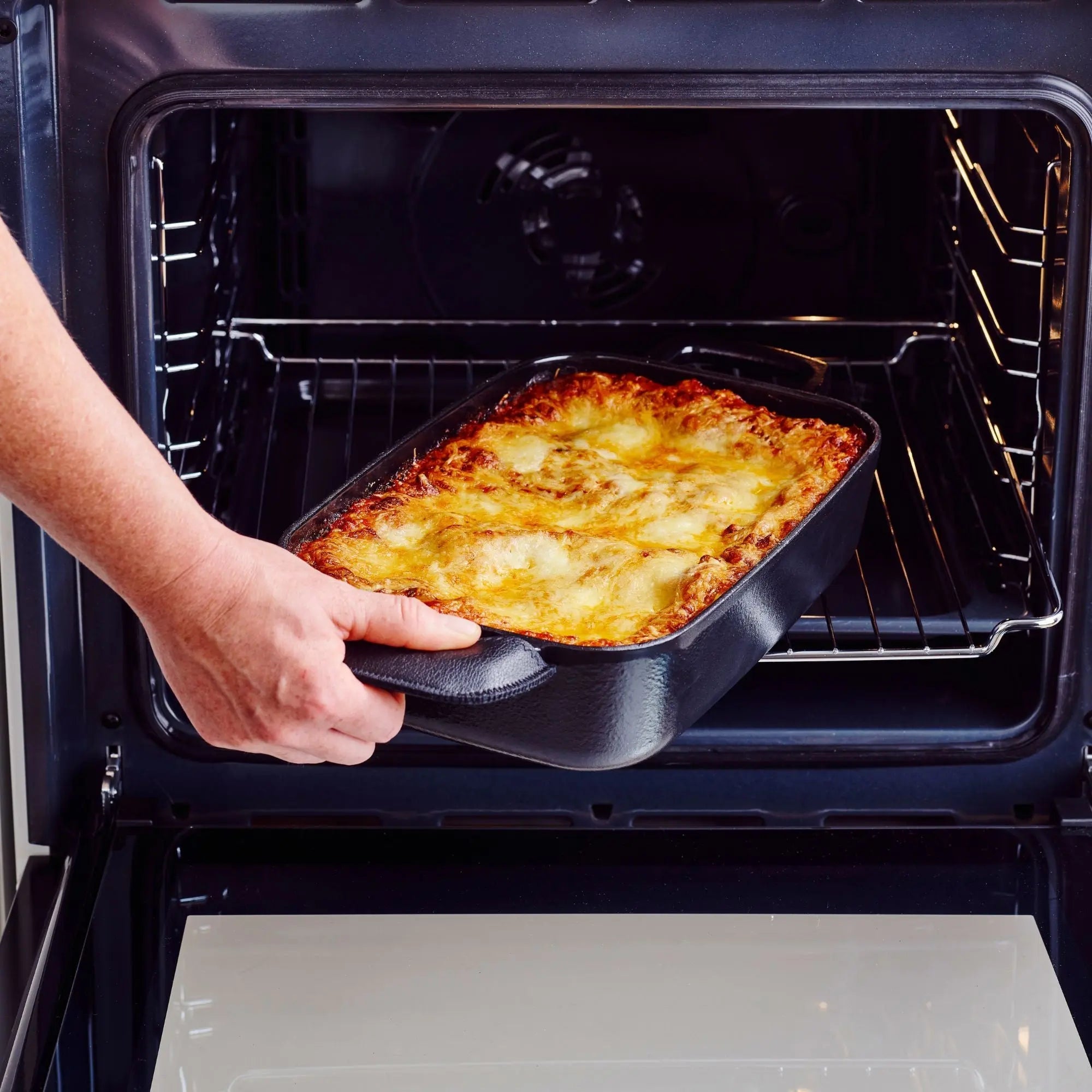 Enameled Cast Iron Roasting Pan, 12x8”
