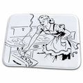 Retro Mom Dish Drying Mat – 23 × 18 Inches