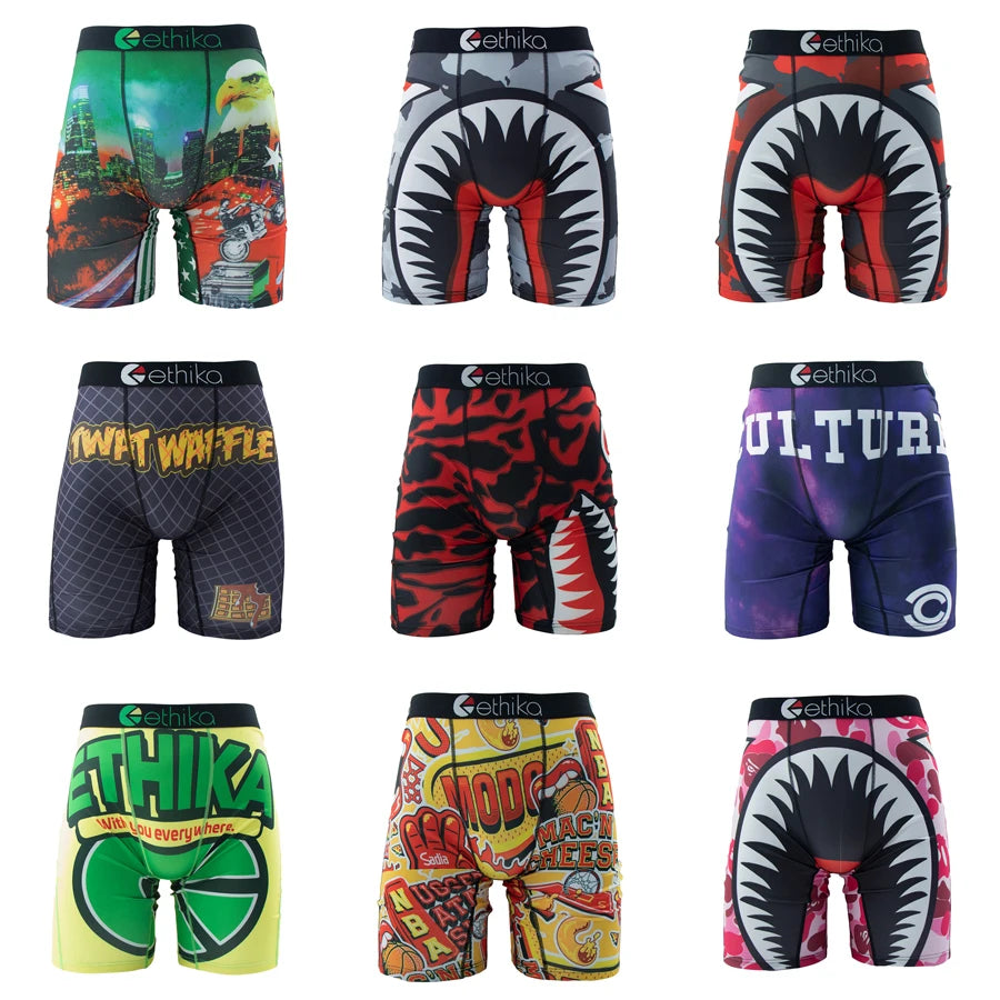 ETHIKA Men's Printed Boxer Shorts, 1 Pair
