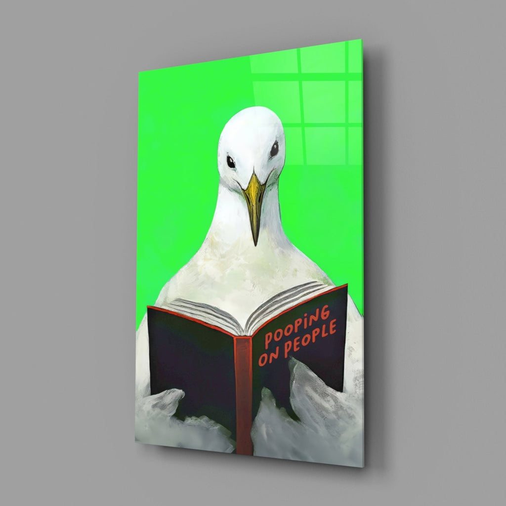 Educated Seagull Glass Wall Art – Designer Collection