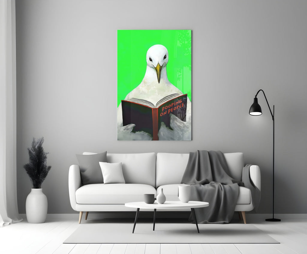 Educated Seagull Glass Wall Art – Designer Collection