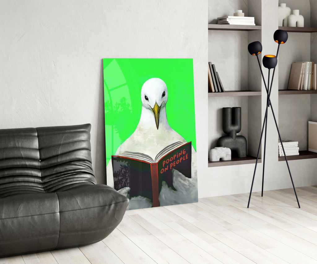 Educated Seagull Glass Wall Art – Designer Collection