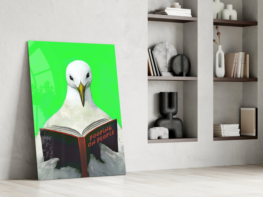 Educated Seagull Glass Wall Art – Designer Collection