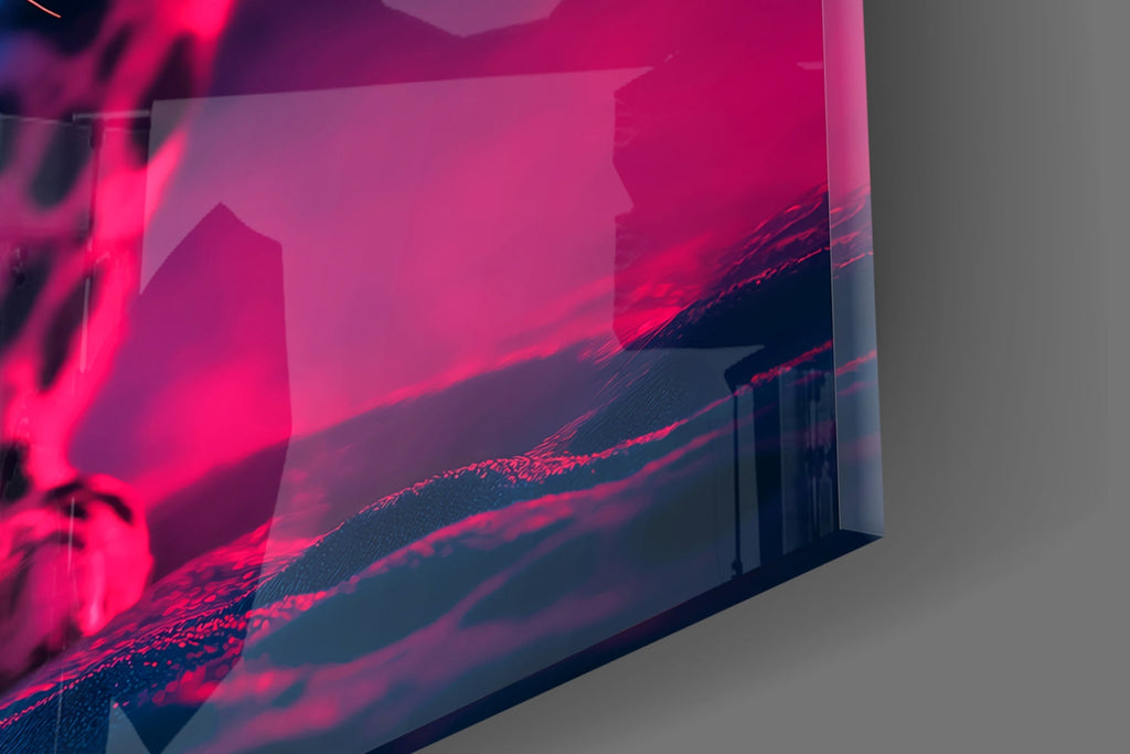 Neon Leopard Glass Wall Art – Designer Collection