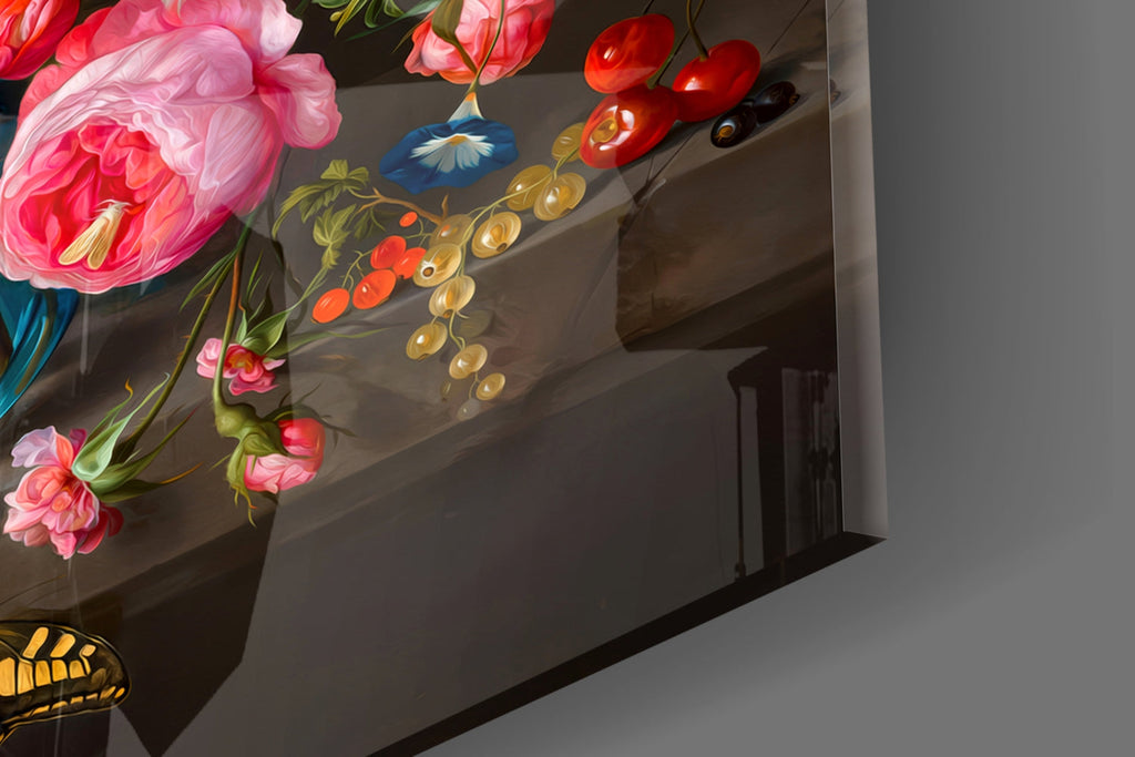 Classical Still Life Glass Wall Art || Designer Collection