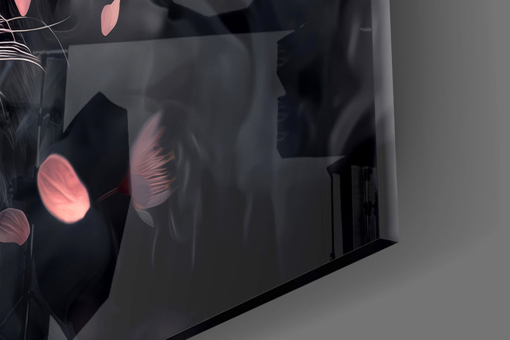 Lion of the Night Glass Wall Art – Designer Collection