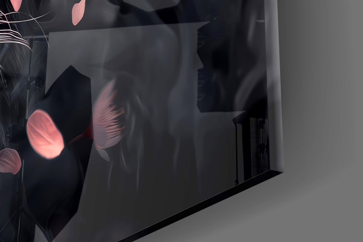 Lion of the Night Glass Wall Art – Designer Collection