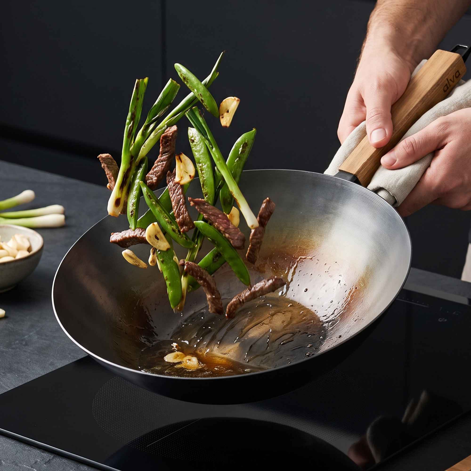 Carbon Steel Wok, 12"
