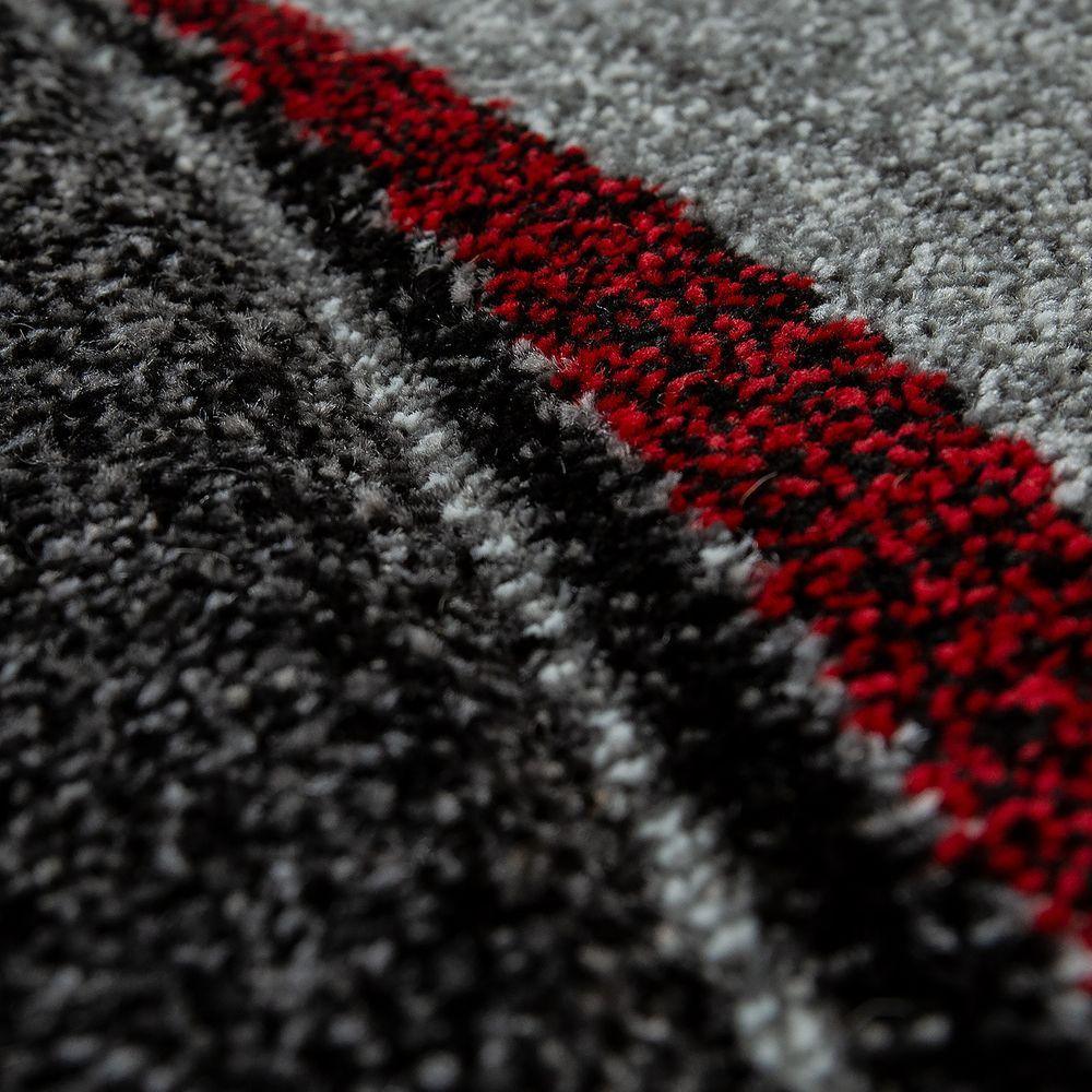 Brilliance Abstract Area Rug – Gray, Red & Black