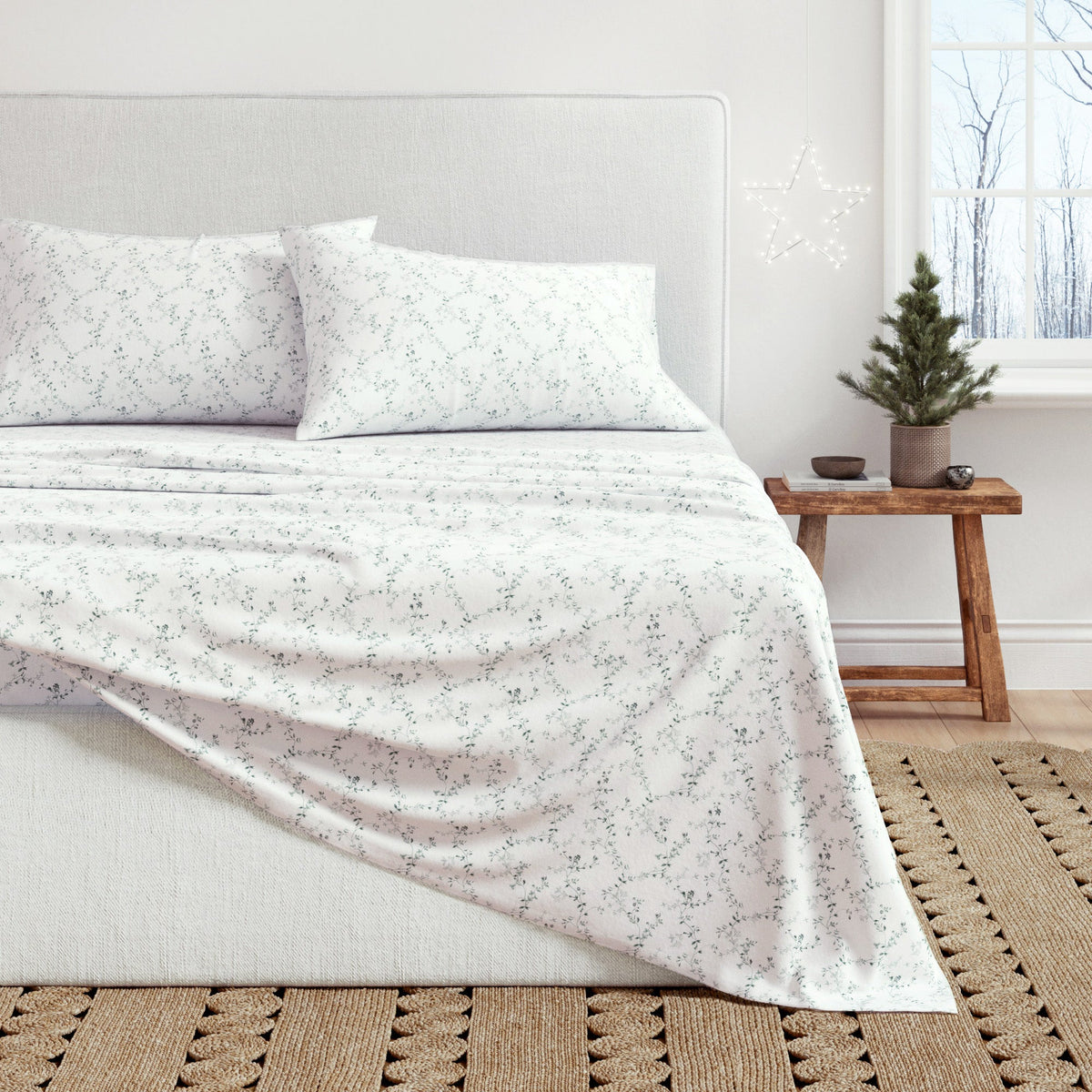 Turkish Cotton Flannel Sheet Set – Winter Floral Collection