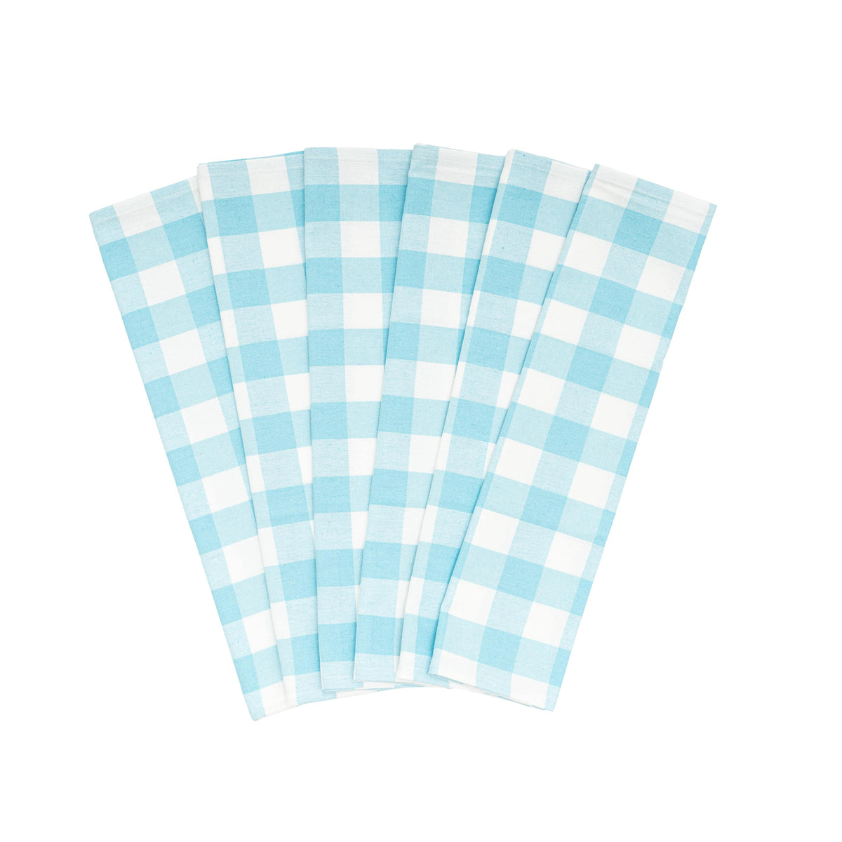 Plaid Cotton Kitchen Towels – Set of 6