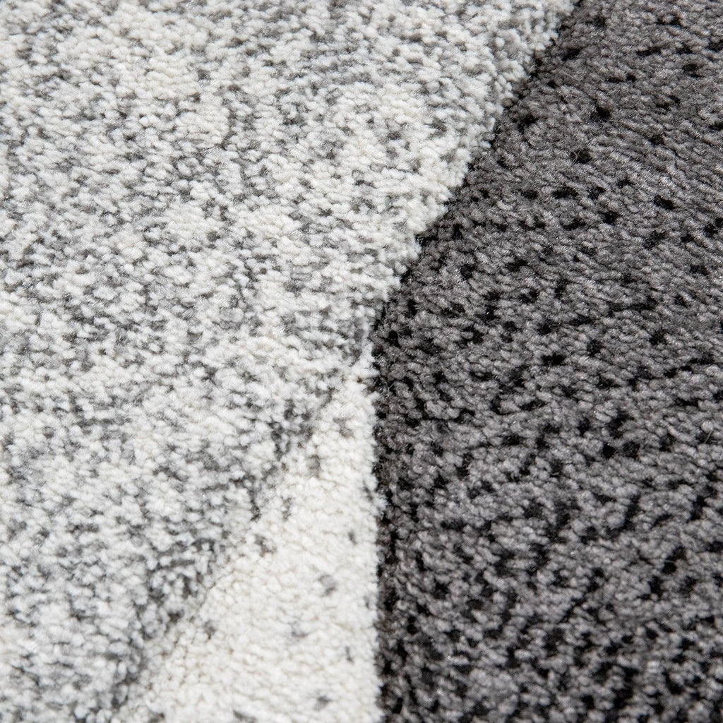 Madeira Geometric Border Area Rug – Gray