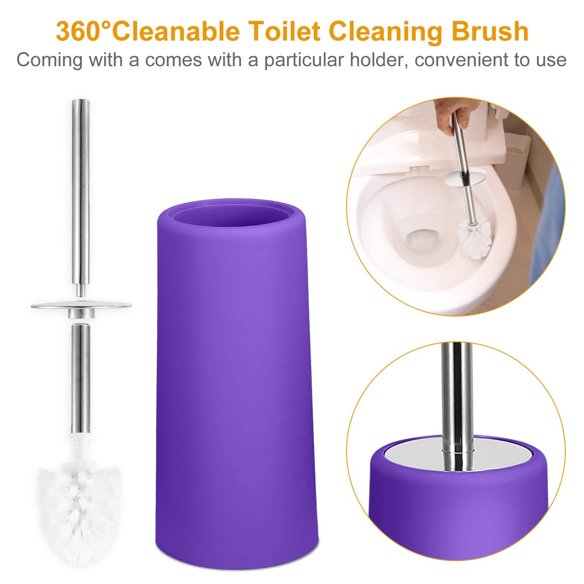 6-Piece Bathroom Accessory Set – Purple