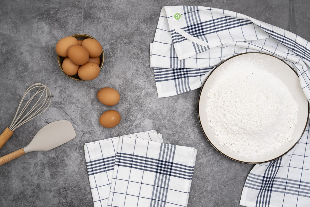 Windowpane Cotton Kitchen Towels – Set of 6