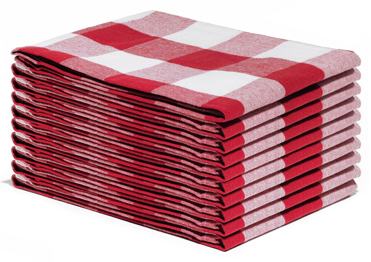 Plaid Cotton Kitchen Towels – Set of 6