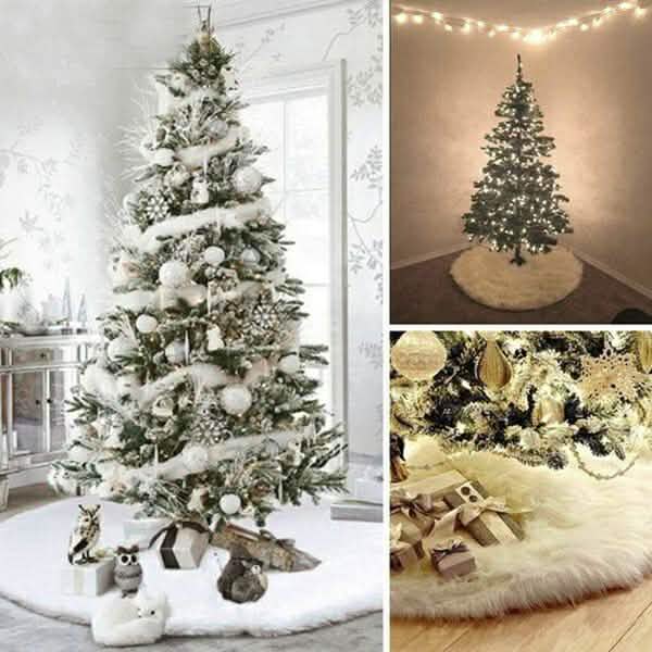 Plush Christmas Tree Skirt – 78 cm, 90 cm or 120 cm