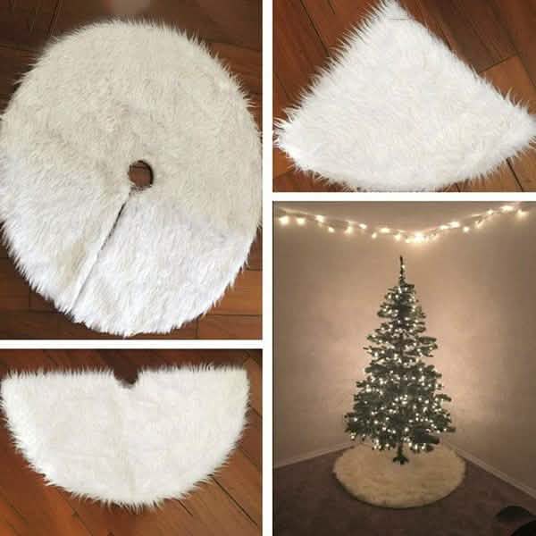 Plush Christmas Tree Skirt – 78 cm, 90 cm or 120 cm