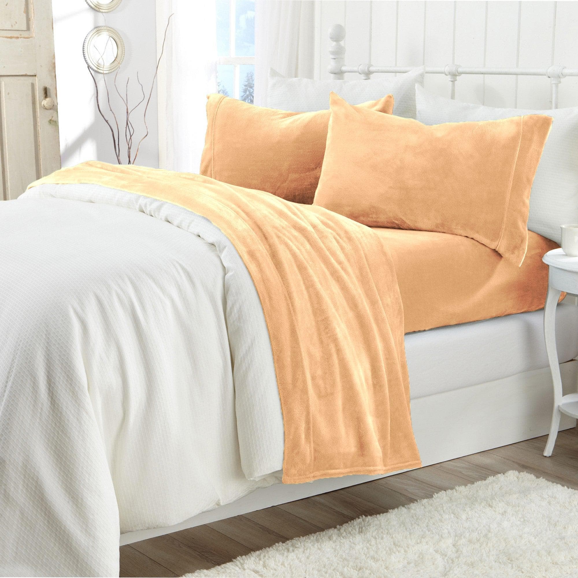 Solid Jewel-Toned Plush Sheet - Velvet Luxe Collection