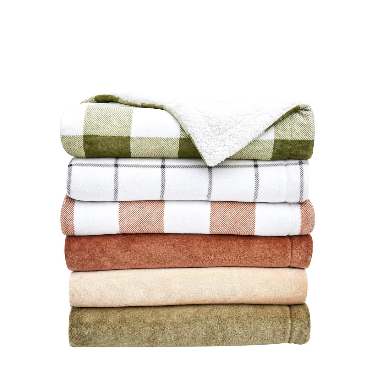 Great Bay Home Kinsley Velvet Plush & Sherpa Blanket