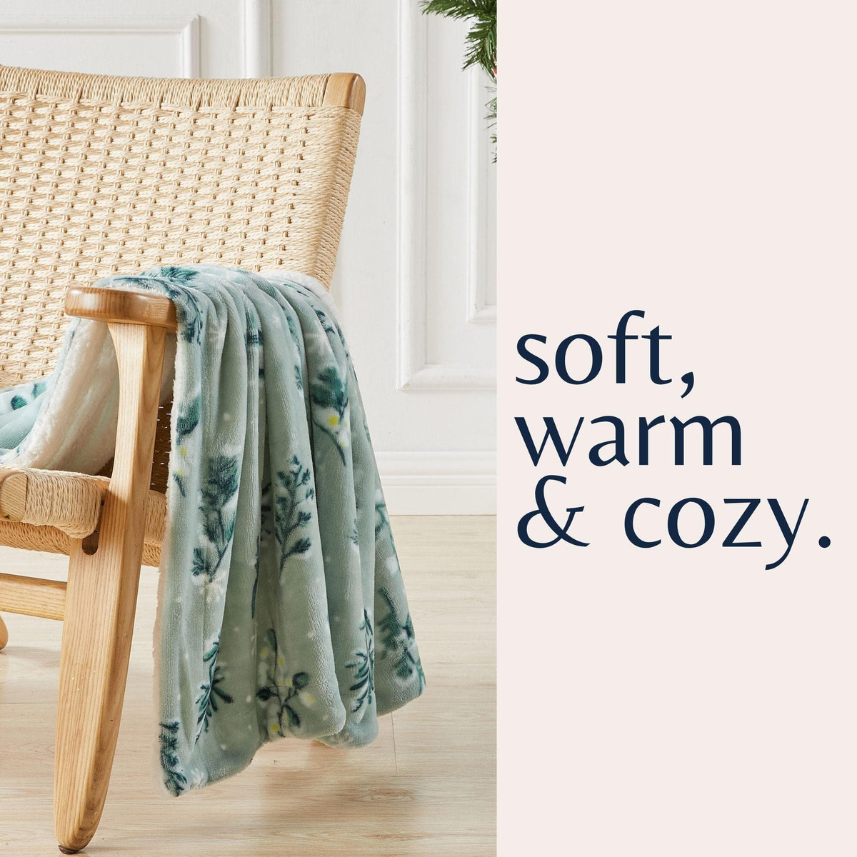 Great Bay Home Kinsley Velvet Plush & Sherpa Blanket