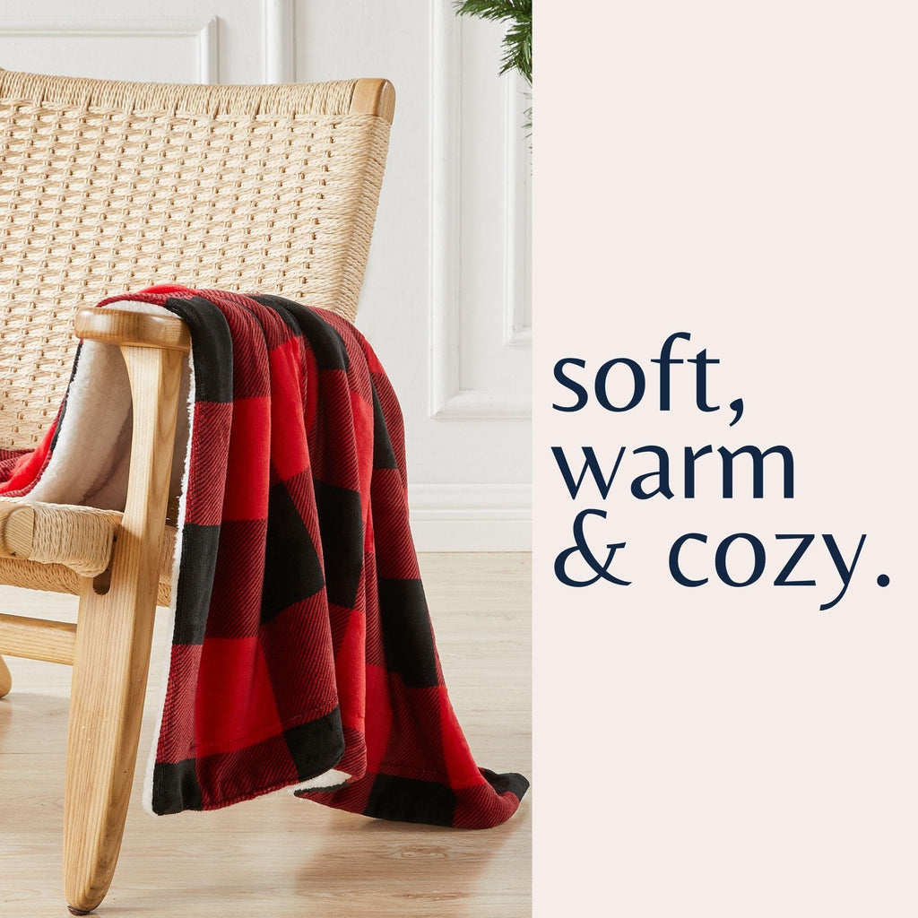 Great Bay Home Kinsley Velvet Plush & Sherpa Blanket