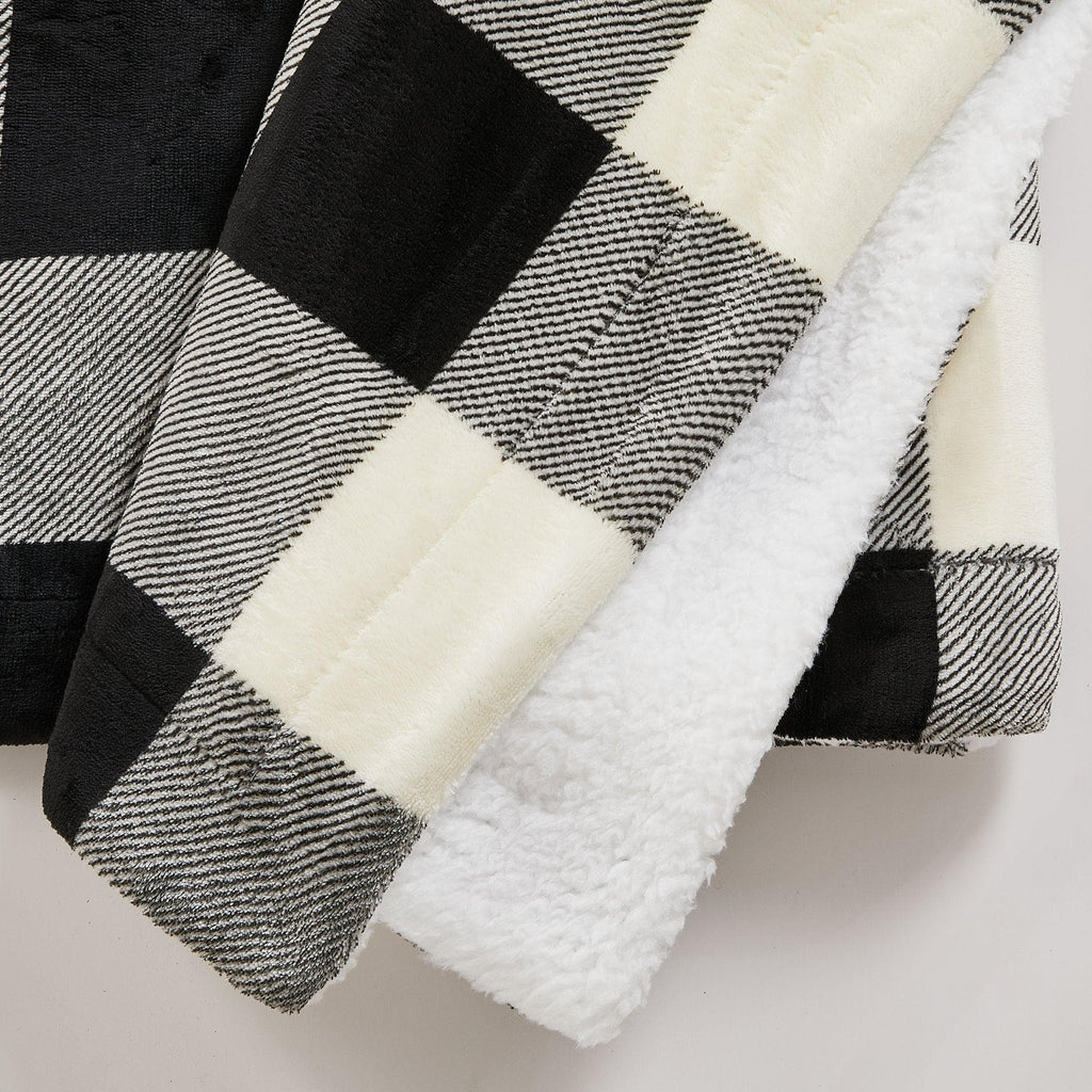 Great Bay Home Kinsley Velvet Plush & Sherpa Blanket