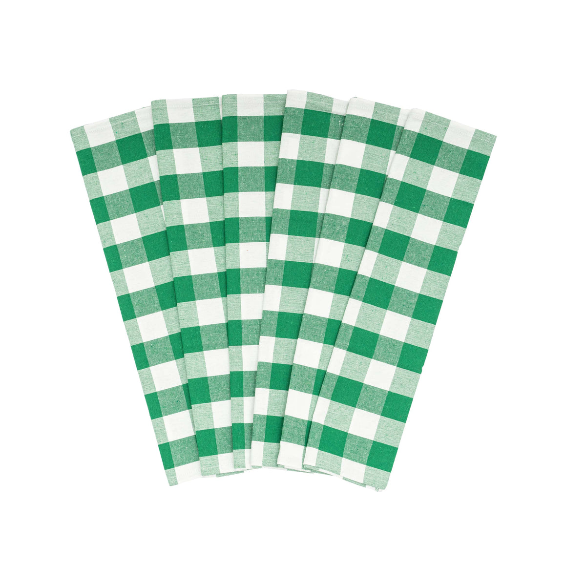 Plaid Cotton Kitchen Towels – Set of 6