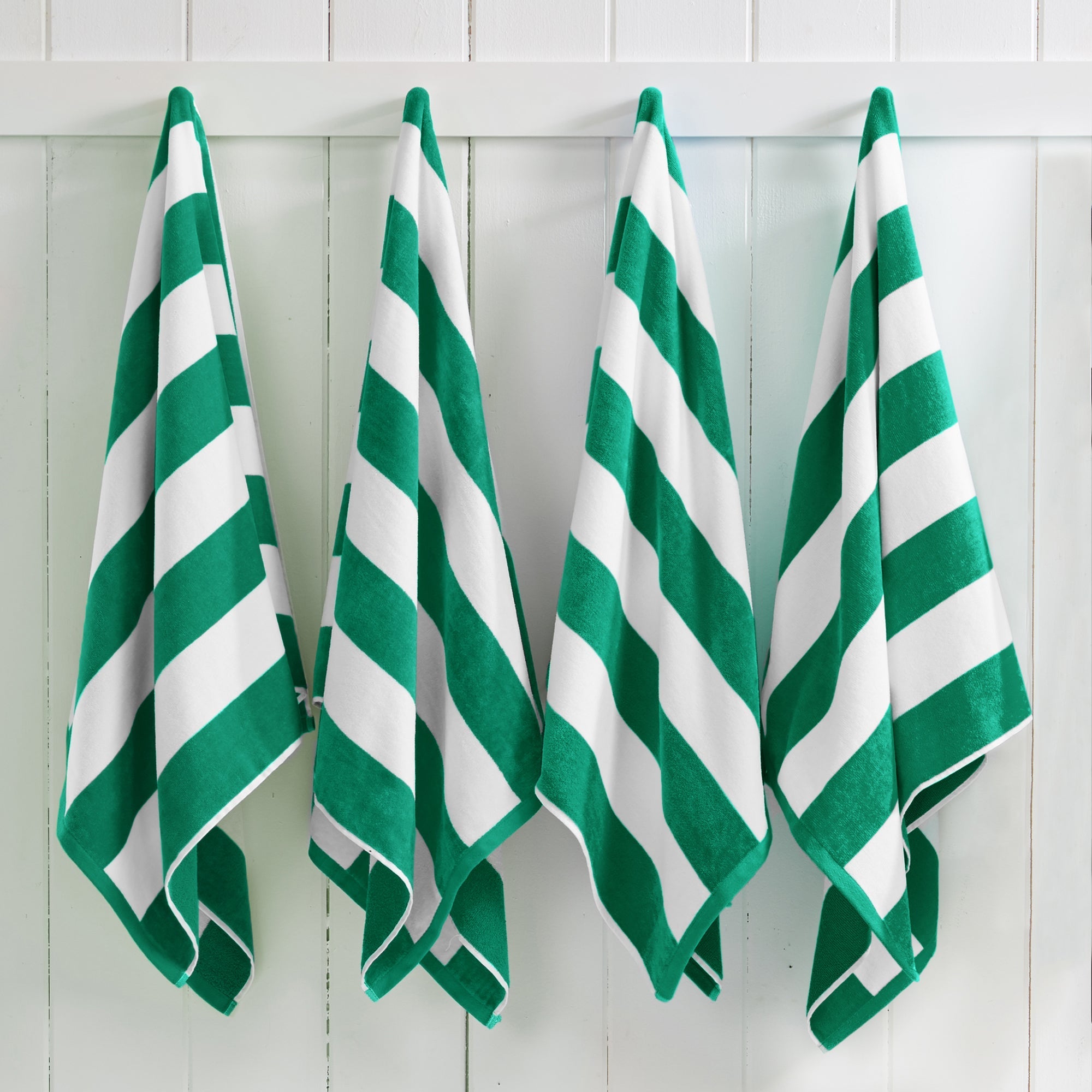 Cotton Velour Cabana Stripe Beach Towel - Novia Collection.