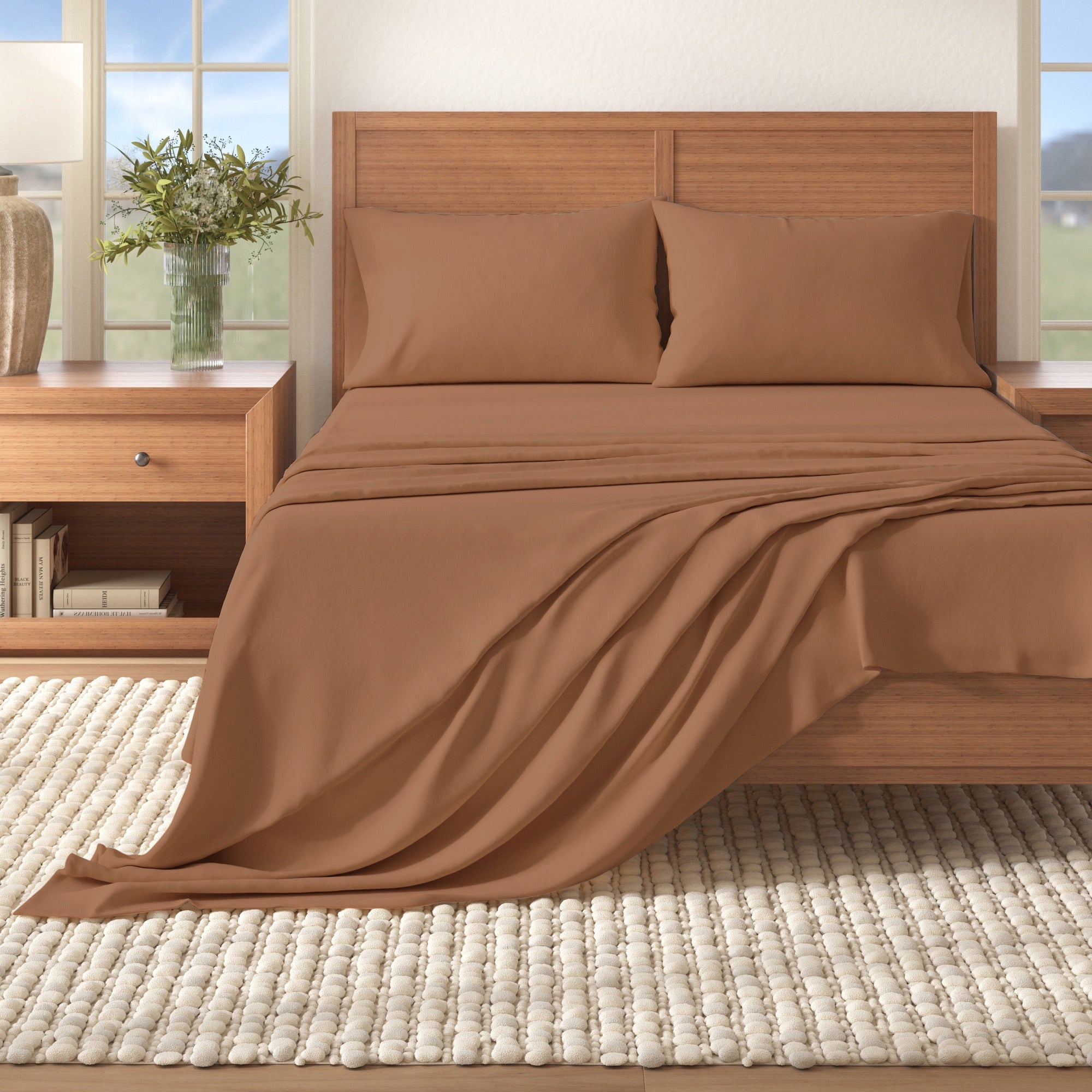 Cotton Solid Flannel Sheet - Nordic Collection
