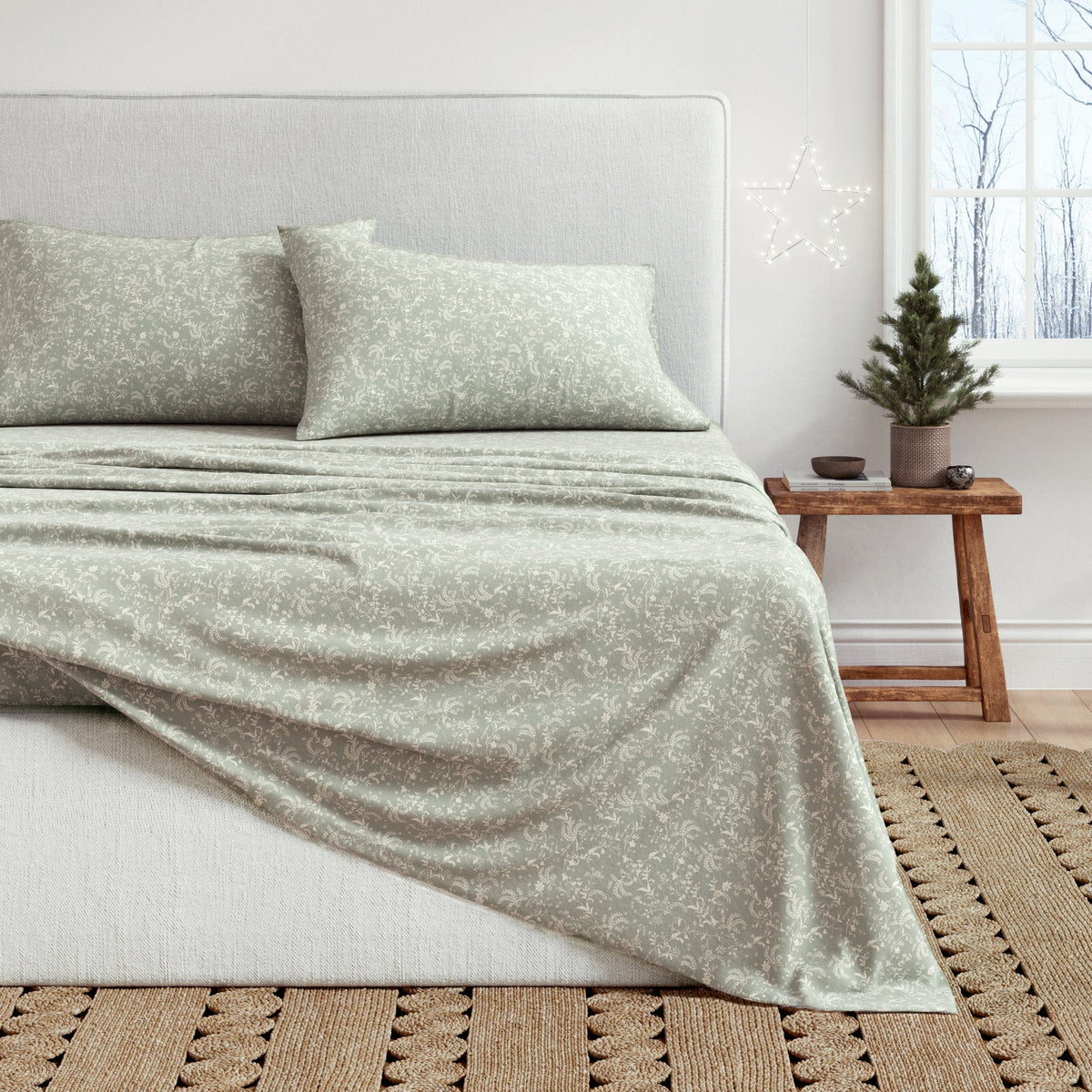 Turkish Cotton Flannel Sheet Set – Winter Floral Collection