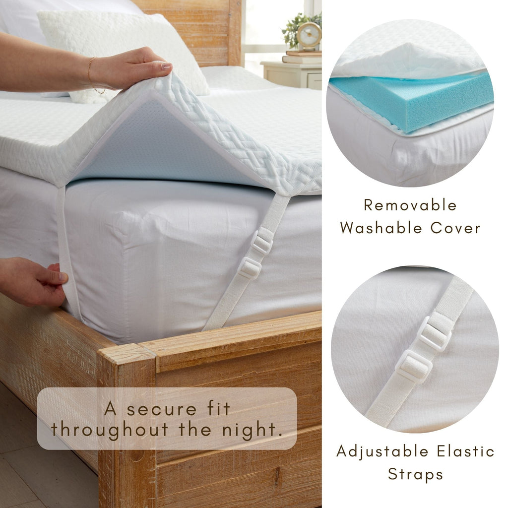 2-Inch Gel-Infused Memory Foam Mattress Topper
