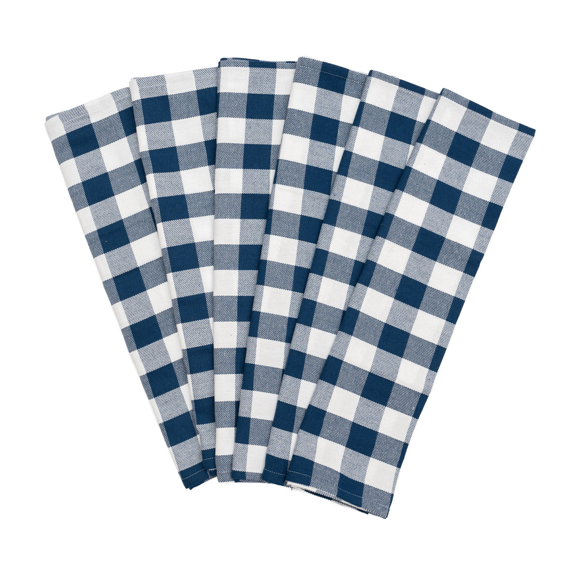 Plaid Cotton Kitchen Towels – Set of 6