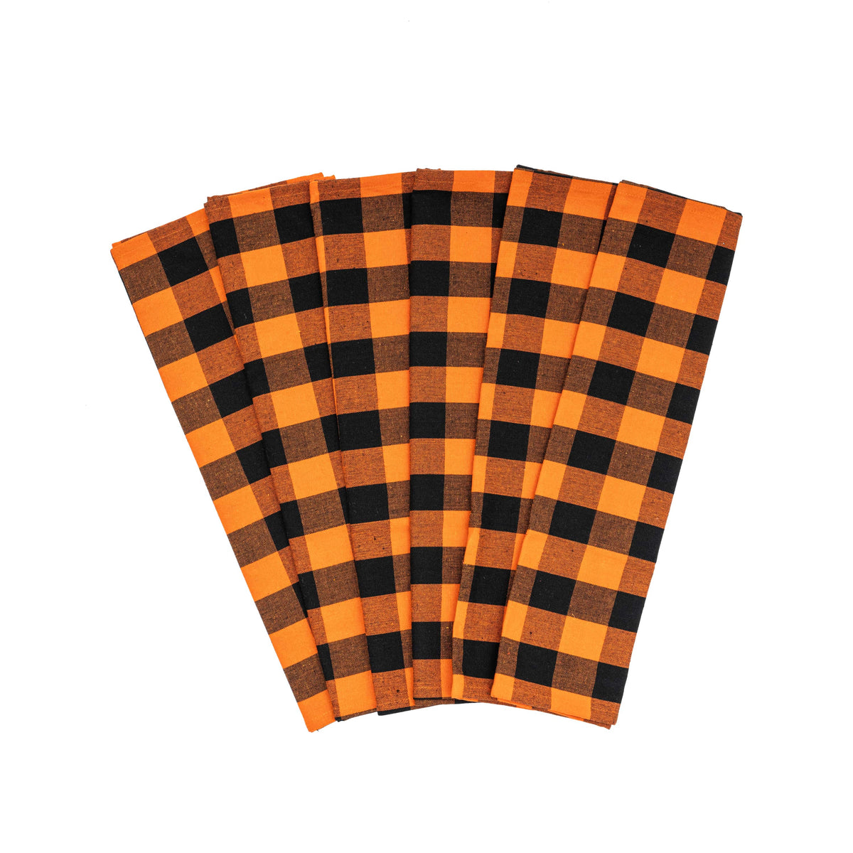 Plaid Cotton Kitchen Towels – Set of 6