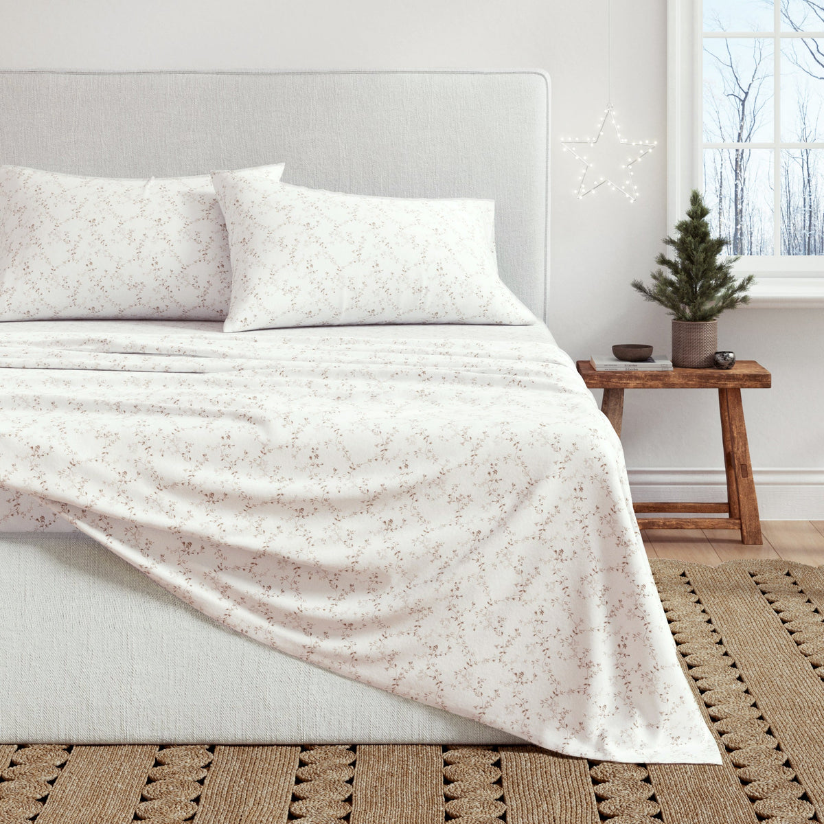 Turkish Cotton Flannel Sheet Set – Winter Floral Collection