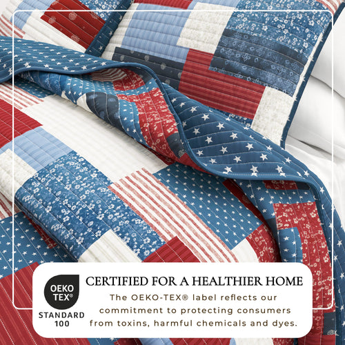 Americana Patchwork Quilt Set - Lowel Collection