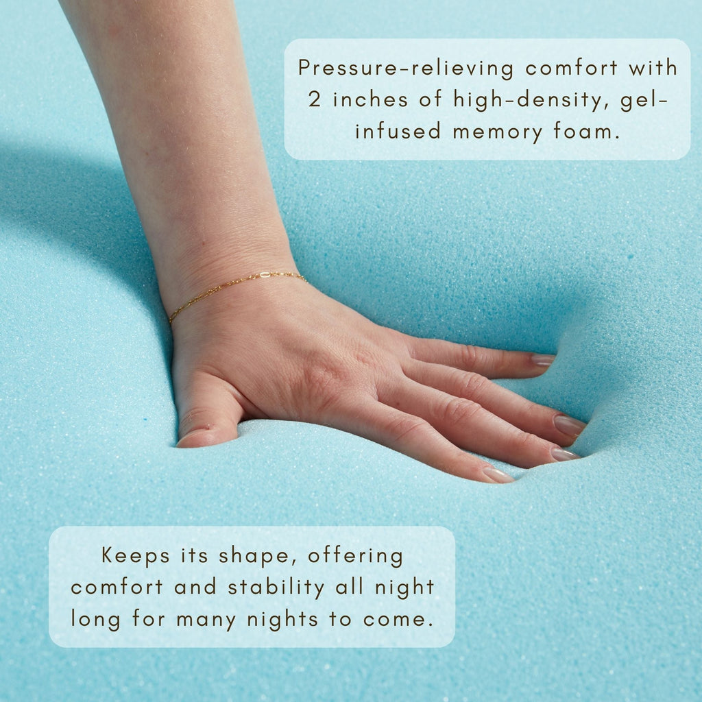 2-Inch Gel-Infused Memory Foam Mattress Topper