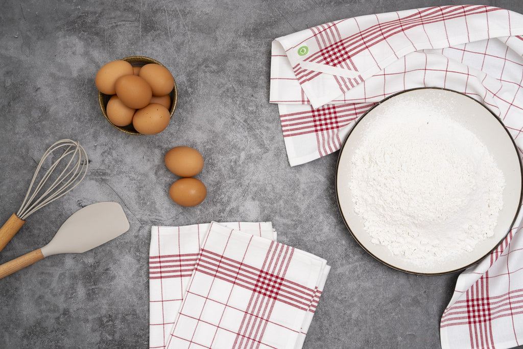 Windowpane Cotton Kitchen Towels – Set of 6