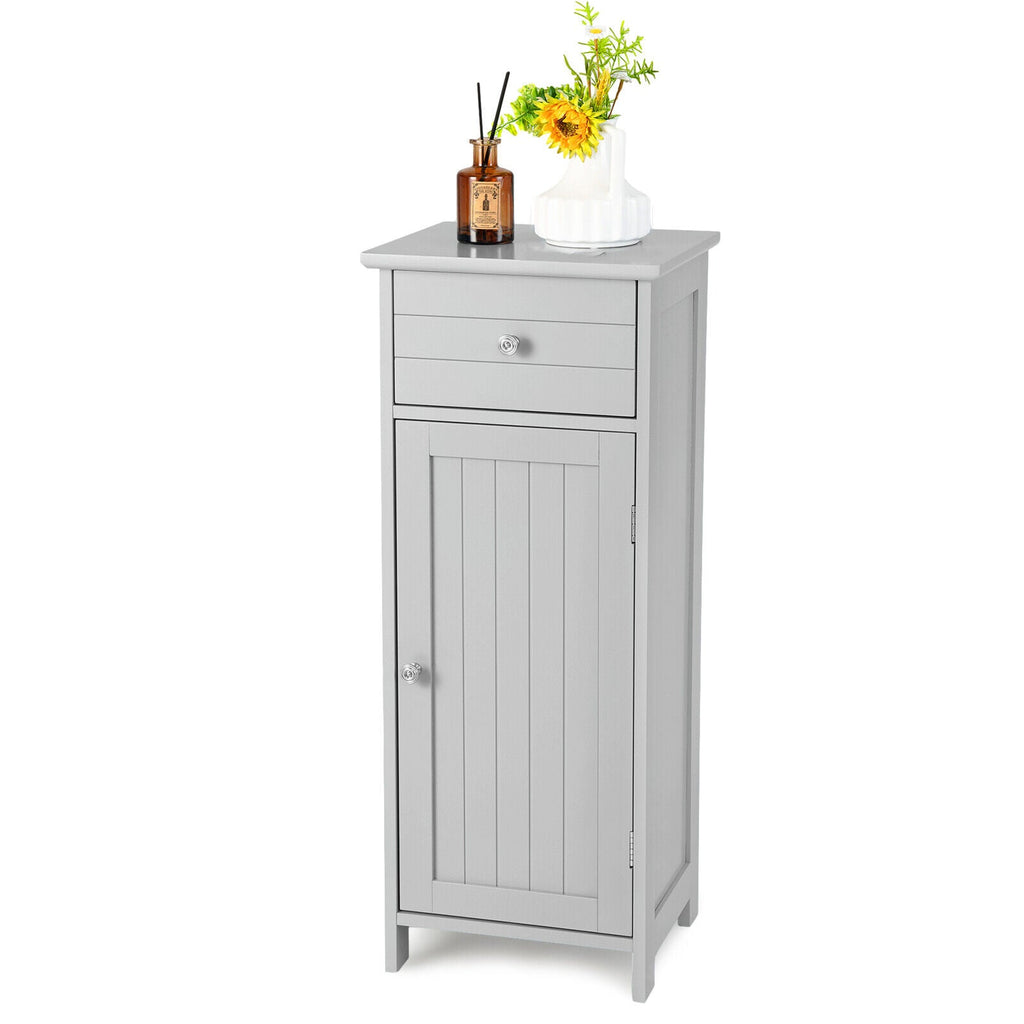 Bathroom Storage Cabinet with Drawer & Adjustable Shelf