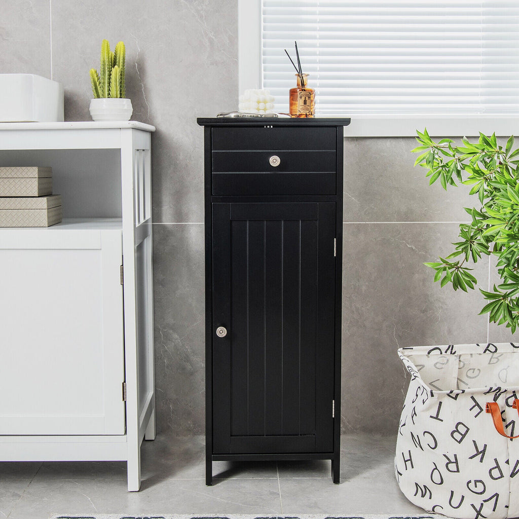 Bathroom Storage Cabinet with Drawer & Adjustable Shelf